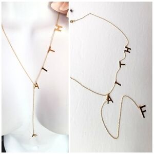 Adornia Faith Lariat Gold